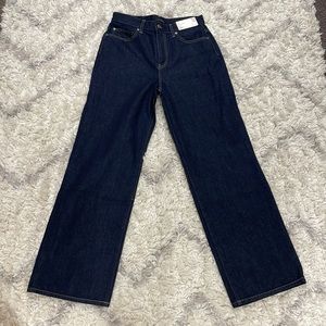 Dark Wash Wide Leg New Jeans